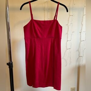 Wild Fable Target Red Mini Empire Waist Spaghetti Strap Form Fitted Dress